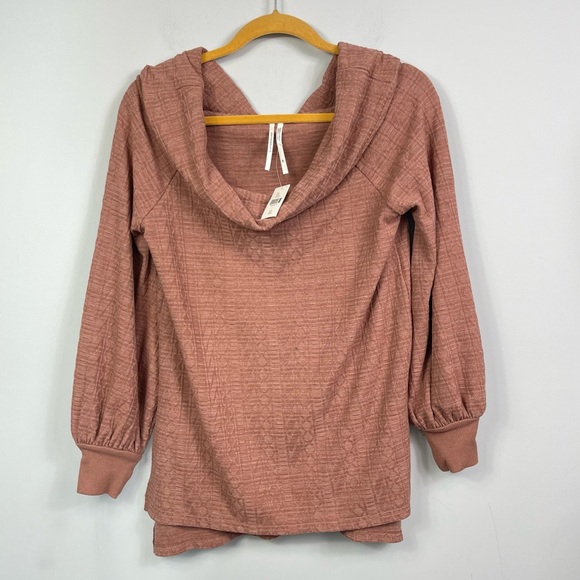 NWT Anthropologie Off The Shoulder Pullover Copper Tunic Top Balloon Sleeve XS - Picture 5 of 15